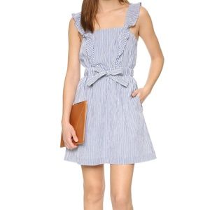 Club Monaco Seersucker Cotton Summer Dress Bow